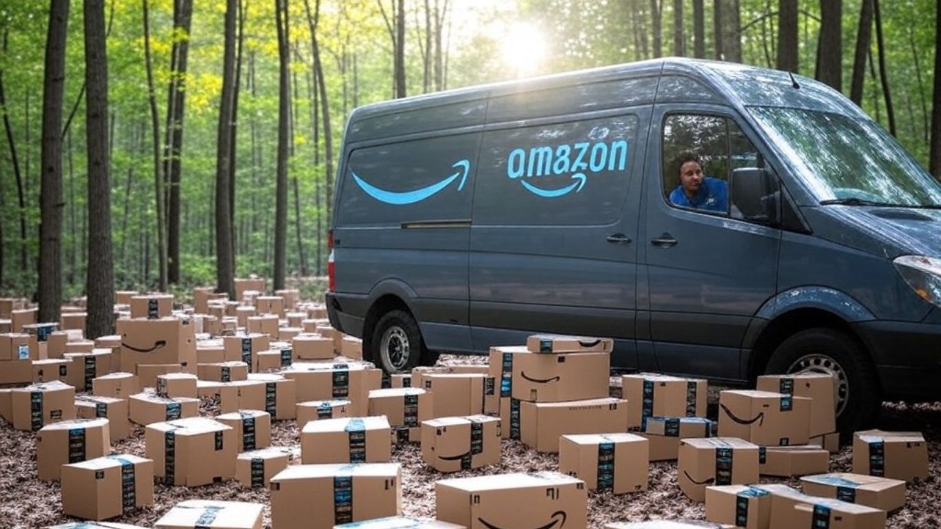 Amazon Driver Abandons 80 Packages in Massachusetts Woods Due to Stress