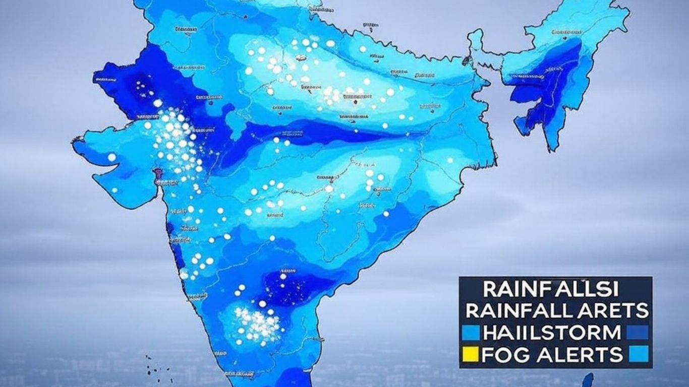 IMD Issues Weather Warnings: Rainfall, Hailstorm, and Fog Alert Across India