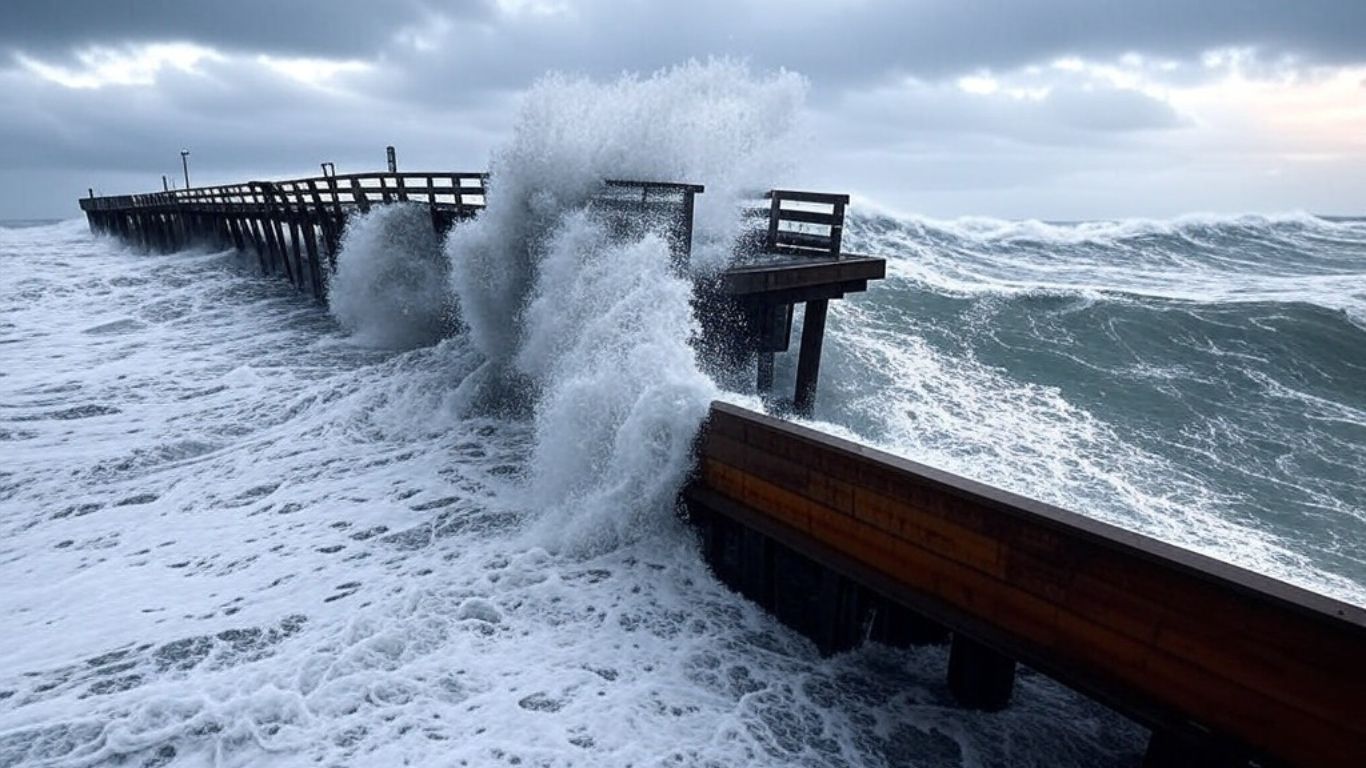 Santa Cruz Wharf Collapses Amid Massive Swells; Coastal Safety Advisory Issued